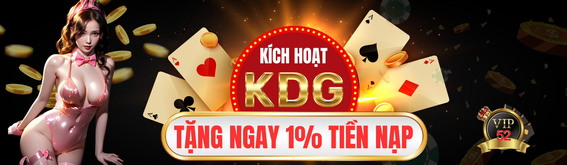 Kích hoạt KDG tặng ngay 1% tiền nạp
